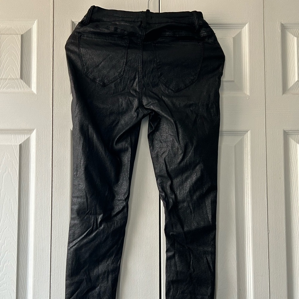 Black Shimmery Fitted pants from Fashion Nova